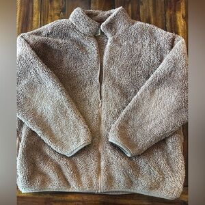PINK Victoria's Secret Taupe Fleece Jacket